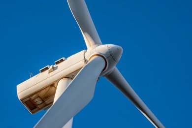 Detailansicht eines Windkraftradkopfes