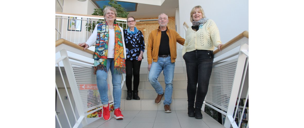 Bürgermeister Jan Kraus, Janine Schneider, Elke Huber und Sandra Arich